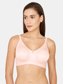 Zivame - True Curv Single Layered Non Wired 3/4th Coverage Super Support Bra - Peach Pearl