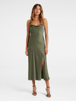 Forever New - Opal Bias Cowl Satin Midi Dress