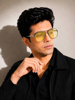 ROYAL SON - Yellow Metal Sunglasses
