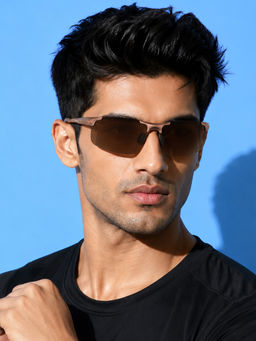 ROYAL SON - Brown Polarized Sports Sunglasses