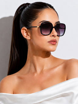 ROYAL SON - Women Purple Uv Protected Over-Sized Sunglasses