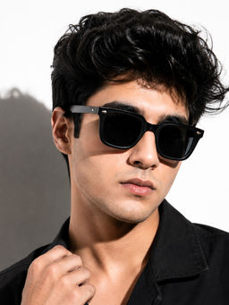 Stood - Black Square Uv Coating Full Rim Sunglass-Sg-Std0013-C1