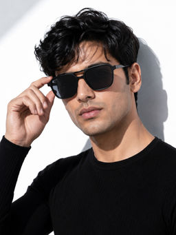 Stood - Black Square Uv Coating Full Rim Sunglass-Sg-Std0017-C1