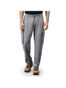 WOODLAND - Grey Casual Cargo Pant