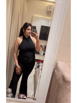 Loveable Creations By Muskan - Jiya Black Halter Neck Top