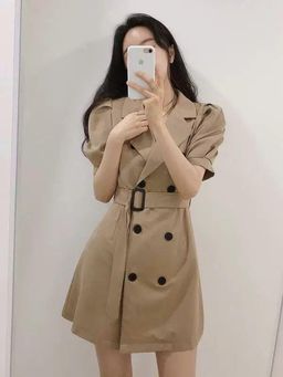 Loveable Creations By Muskan - Classic Luxe Trench Mini Dress