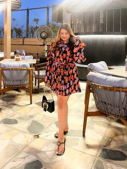 Loveable Creations By Muskan - Summer Floral Pleated Mini Dress