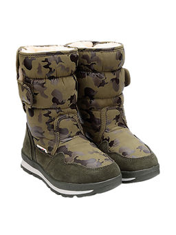 Little Surprise Box - Army Olive Green Waterproof Winter Snow Boots