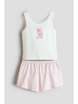 H&M - Girls White Printed Pyjamas