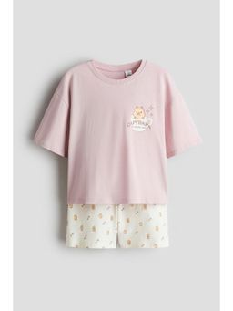 H&M - Girls Pink Printed Cotton Pyjamas