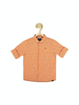 Allen Solly Junior - Boys Orange Printed Shirt