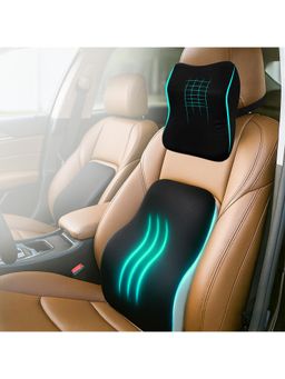 SLEEPSIA - Memory Foam Lumbar Pillow & Car Cushion - Ergonomic Back Support