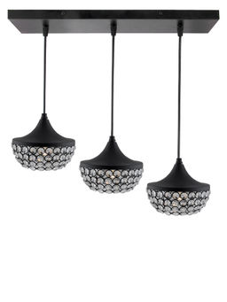 Homesake - Linear Cluster Crystal Goblet Hanging Light