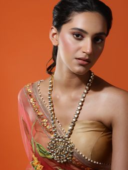 Ruby Raang Studio - Gold Plated Kundan Necklace