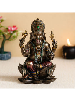 eCraftIndia - Lord Ganesha Cold Cast Bronze Resin Decorative Figurine