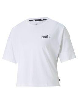 Puma - Ess Cropped Small Logo Women White T-shirts