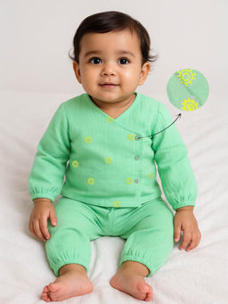 Somersault - Minty Wrap Around Cotton Jhabla and Pant