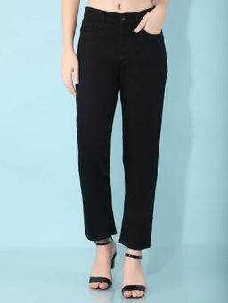 CRIMSOUNE CLUB - Womens Black Straight Jeans