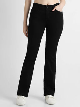 Lee - Women Black Breese Boot Cut Fit Mid Rise Jeans