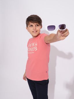 Jack & Jones Junior - Boys Typography Regular Fit T-Shirt