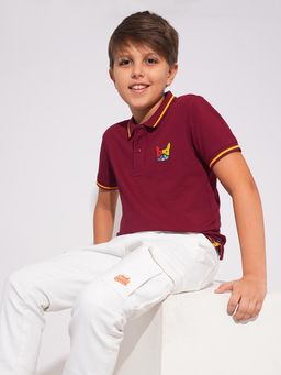 Jack & Jones Junior - Boys Solid Print Regular Fit Polo T-Shirt