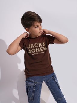 Jack & Jones Junior - Boys Typography Regular Fit T-Shirt