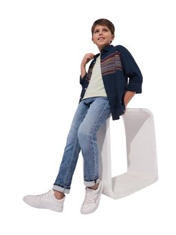 Jack & Jones Junior - Boys Solid Straight Fit Jeans