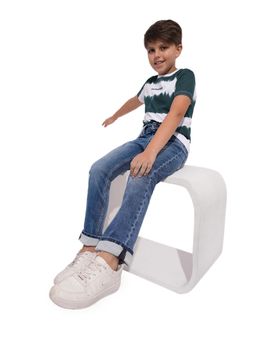 Jack & Jones Junior - Boys Solid Straight Fit Jeans