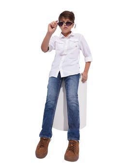 Jack & Jones Junior - Boys Solid Straight Fit Jeans