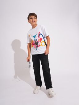 Jack & Jones Junior - Boys Solid Straight Fit Jeans