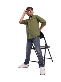 Jack & Jones Junior - Boys Solid Straight Fit Jeans