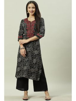Biba - Black Printed Kurta