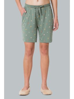 Van Heusen Woman Lingerie and Athleisure - Van Heusen Women Drawstring Waist & Functional Pocket Lounge Shorts - Green