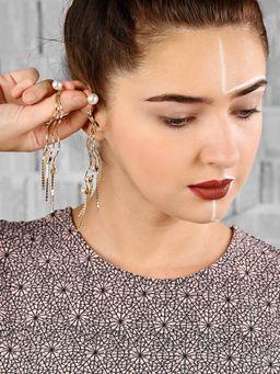 Odette - Bold Golden Pearl Dangles