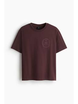 H&M - Men Purple Loose Fit Printed T-Shirt