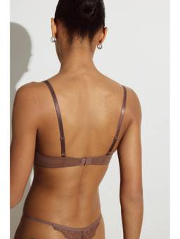 H&M - Women Brown Lace Push-Up Bra