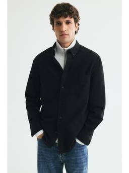 H&M - Men Black Regular Fit Oxford Shirt
