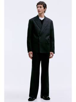 H&M - Men Black Loose Fit Tailored trousers