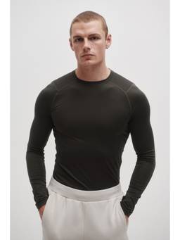 H&M - Men Green Compression Fit Sports Top with Drymove