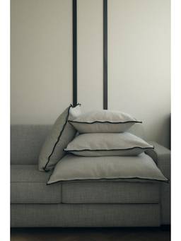 H&M - Beige Linen-blend cushion cover