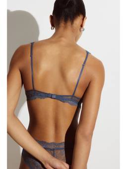H&M - Women Blue Padded soft lace bralette