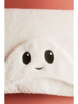 H&M - White Hooded pile blanket