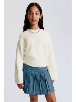 H&M - Girls White Fine-knit jumper