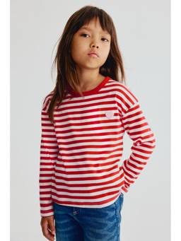 H&M - Girls Red Long-Sleeved T-Shirt