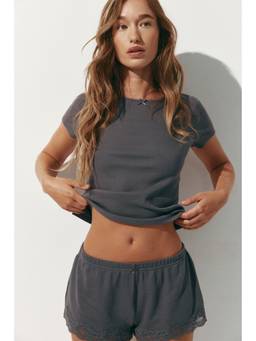 H&M - Women Grey Cotton Jersey Pyjamas