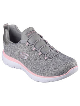 SKECHERS - Women SUMMITS - QUICK GETAWAY Gray Casual Slip On Sneakers