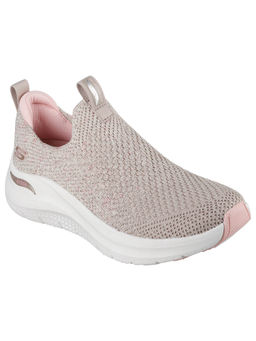 SKECHERS - Women ARCH FIT 2.0-SHEER SHIMMER Taupe Casual Slip On Sneakers