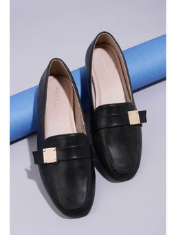 Allen Solly - Women Black Formal Slip Ons Loafers