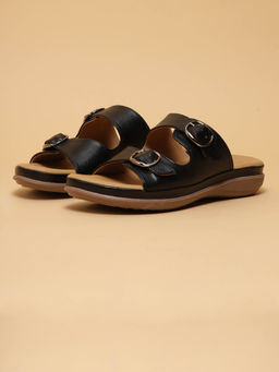 ERIDANI - Doyel Black Casual Sandals
