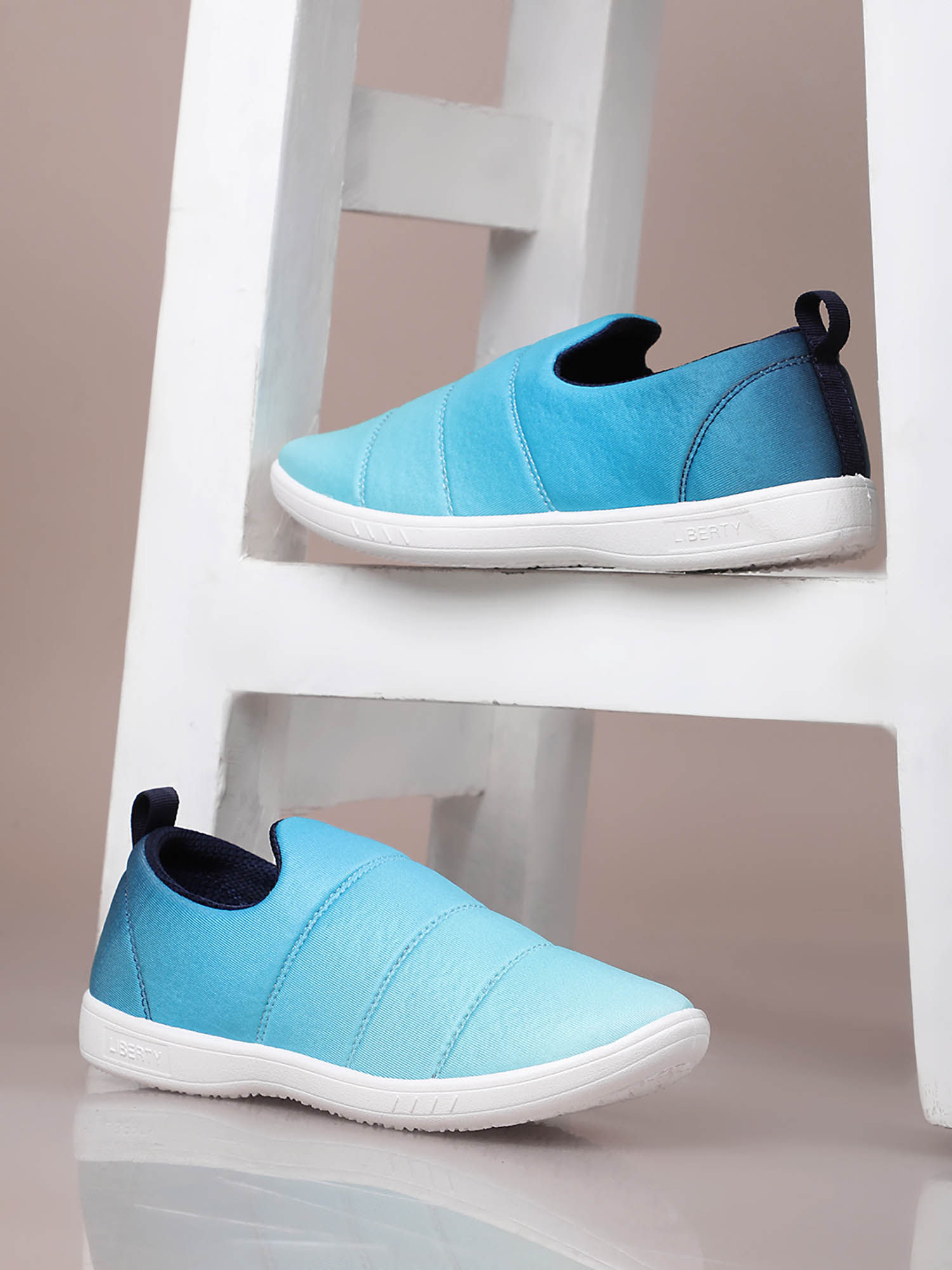 LIBERTY Force 10 HARVEY-50E Casual Non-Lacing Sneakers for Women - Blue
